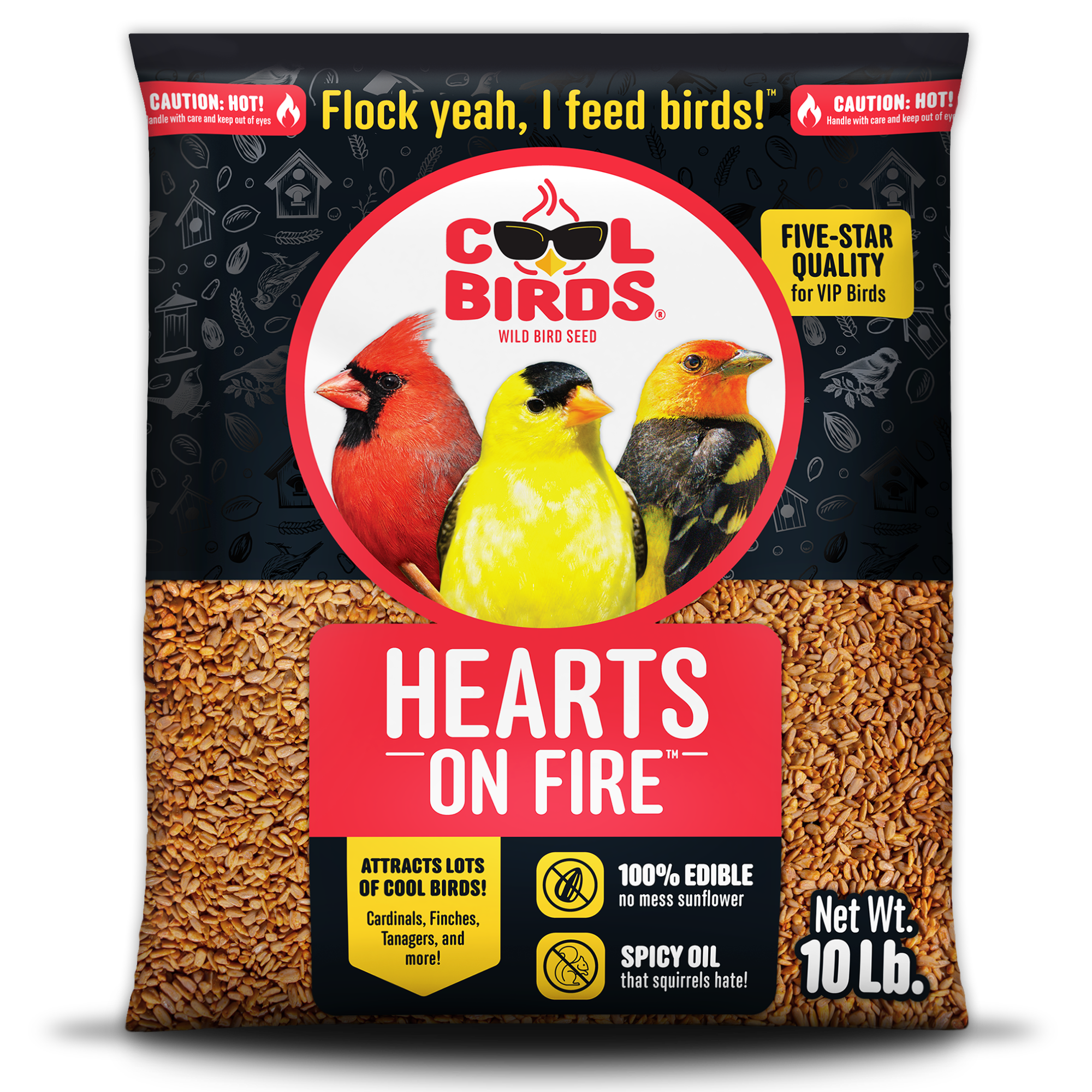Cool Birds Hearts on Fire Wild Bird Seed
